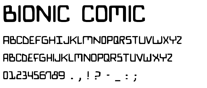 Bionic Comic font